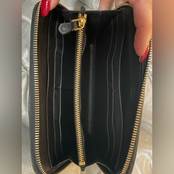 EUC, Prada Black Leather, Ruched, Long Wallet, with Paperwork - Picture 15 of 16